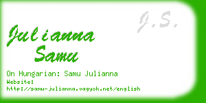 julianna samu business card